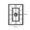 Decorative Metal Wall Clock November XL Black