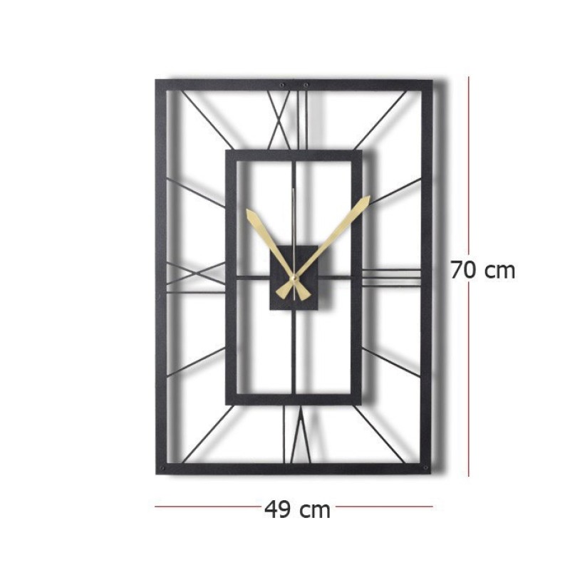 Decorative Metal Wall Clock November XL Black