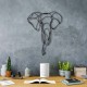 Wallxpert Decorative Metal Wall Accessory Elephant 2 Black