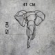 Wallxpert Decorative Metal Wall Accessory Elephant 2 Black