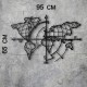Decorative Metal Wall Accessory World Map Compass Led - Black Black Wallxpert Decorative Metal Wall Accessory World Map Compass Led - Black Black