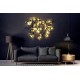 Decorative Metal Wall Accessory World Map Compass Led - Black Black Wallxpert Decorative Metal Wall Accessory World Map Compass Led - Black Black
