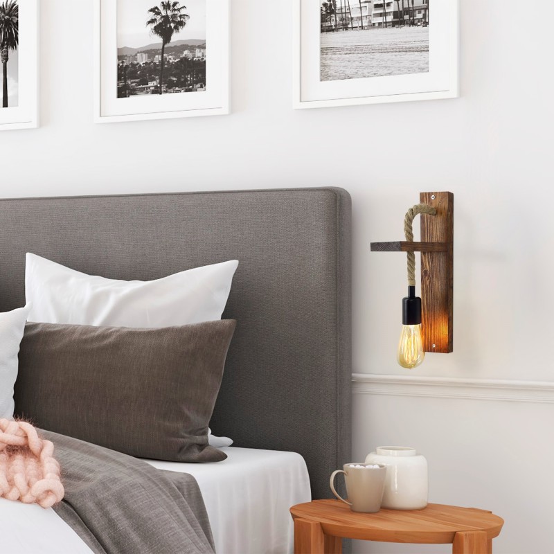 Wall Lamp Ahşap Aplik 17 Walnut