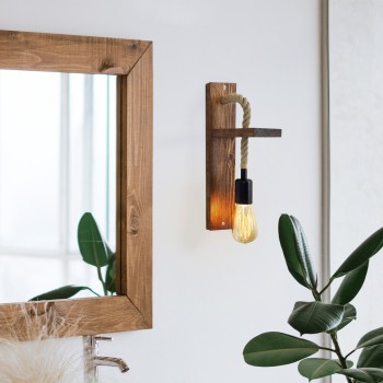 Wall Lamp Ahşap Aplik 17 Walnut