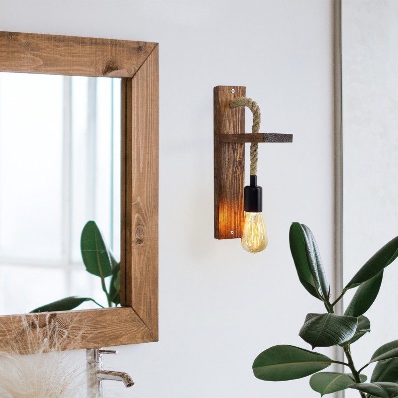 Wall Lamp Ahşap Aplik 17 Walnut