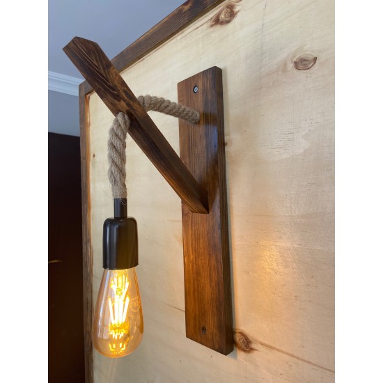 Wall Lamp Ahşap Aplik 18 Walnut Wall Lamp Ahşap Aplik 18 Walnut