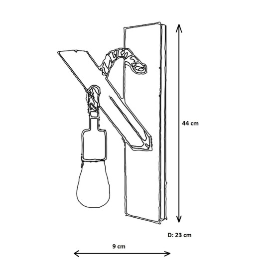 Wall Lamp Ahşap Aplik 18 Walnut Wall Lamp Ahşap Aplik 18 Walnut