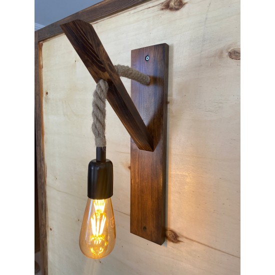 Wall Lamp Ahşap Aplik 18 Walnut Wall Lamp Ahşap Aplik 18 Walnut