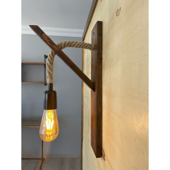 Wall Lamp Ahşap Aplik 18 Walnut Wall Lamp Ahşap Aplik 18 Walnut