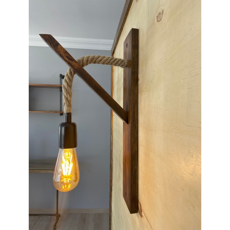 Wall Lamp Ahşap Aplik 18 Walnut