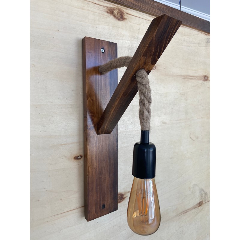 Wall Lamp Ahşap Aplik 18 Walnut