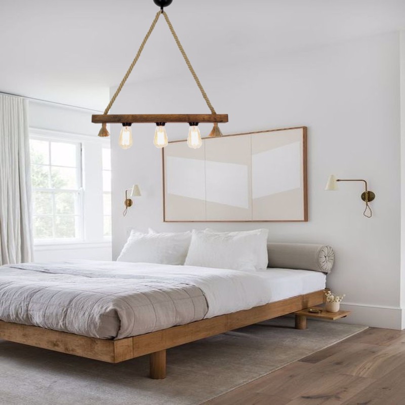 Chandelier Kütük Halat 2 Walnut