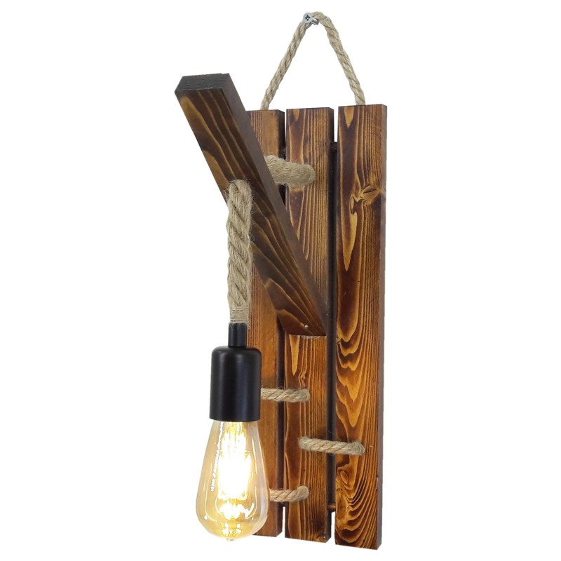 Opviq Wall Lamp Ahşap Aplik 19 Walnut