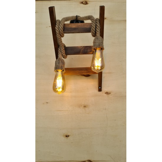 Wall Lamp Merdiven Halat Aplik Walnut Wall Lamp Merdiven Halat Aplik Walnut