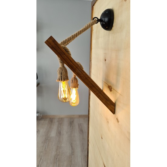 Wall Lamp Merdiven Halat Aplik Walnut Wall Lamp Merdiven Halat Aplik Walnut