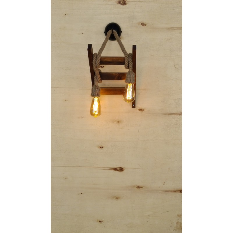 Wall Lamp Merdiven Halat Aplik Walnut