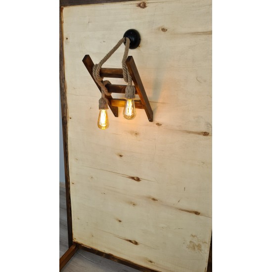 Wall Lamp Merdiven Halat Aplik Walnut Wall Lamp Merdiven Halat Aplik Walnut