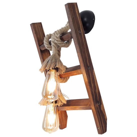 Wall Lamp Merdiven Halat Aplik Walnut Wall Lamp Merdiven Halat Aplik Walnut