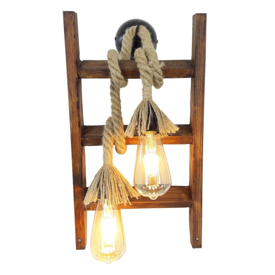 Wall Lamp Merdiven Halat Aplik Walnut Wall Lamp Merdiven Halat Aplik Walnut