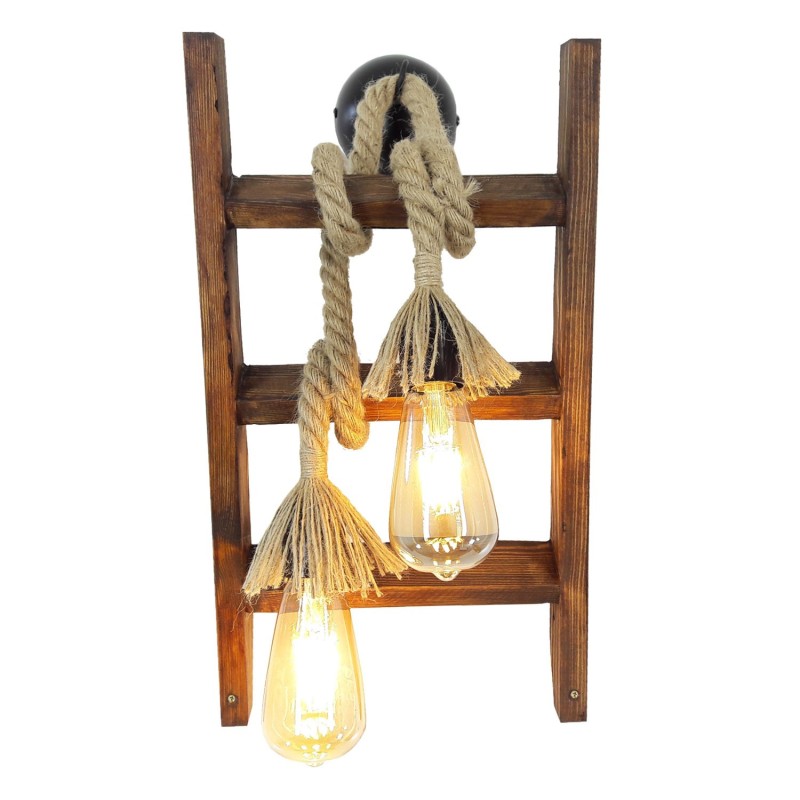 Wall Lamp Merdiven Halat Aplik Walnut