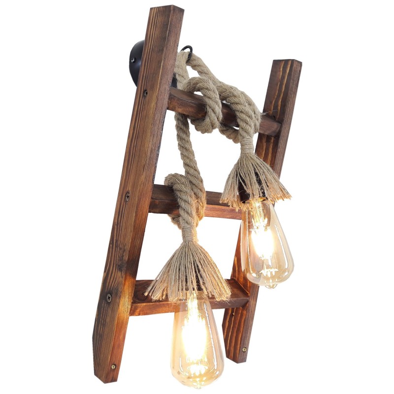 Wall Lamp Merdiven Halat Aplik Walnut