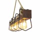 Opviq Chandelier Demir Kütük 3 Walnut