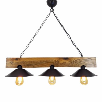 Chandelier Üç Şapka Avize Walnut
Black