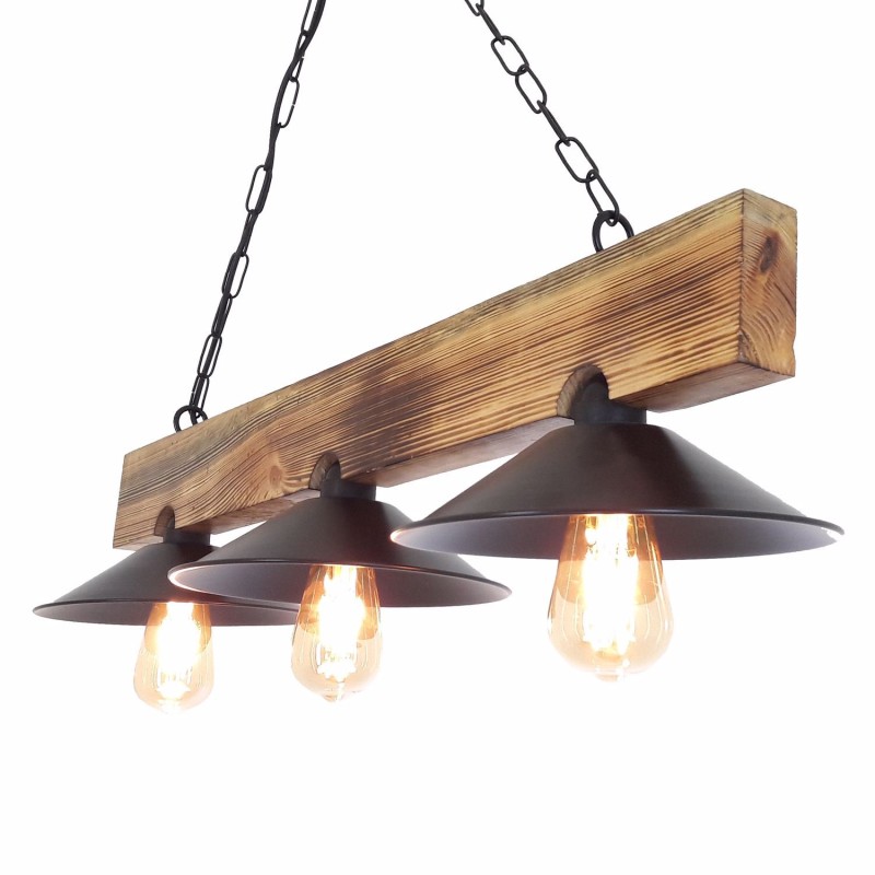Chandelier Hepsi Üç Şapka Yakma Avize Walnut
Black
