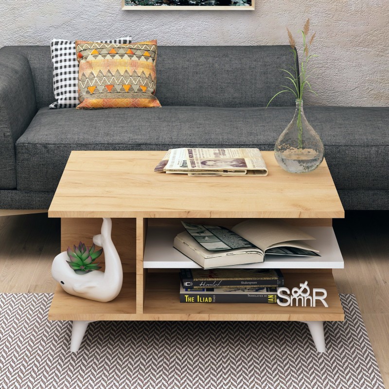 Coffee Table Skull Oak
White