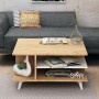 Coffee Table Skull Oak
White