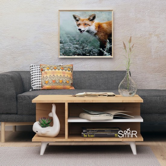 Coffee Table Skull Oak
White