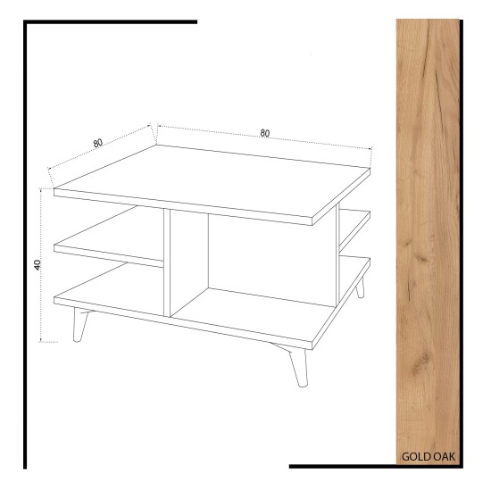 Coffee Table Skull Oak
White