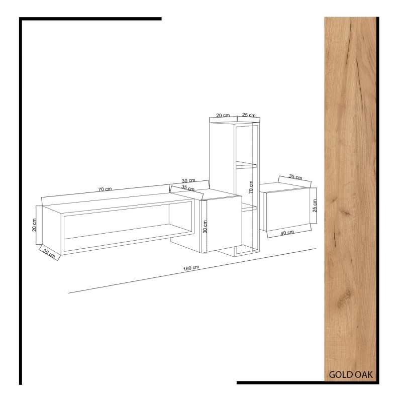 TV Unit Kumkuat Oak
White