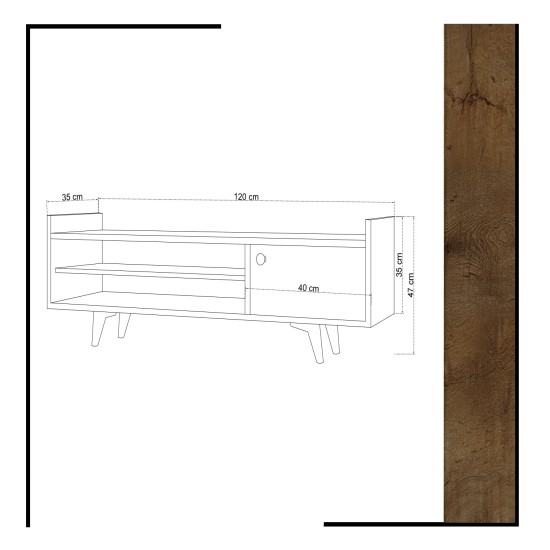 TV Stand Ticaba Oak
White TV Stand Ticaba Oak
White