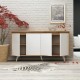 Μπουφές Shans 140x86x40cm - Δρυς Λευκό
