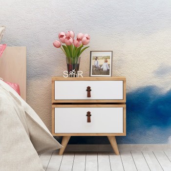 Nightstand Leija Oak
White