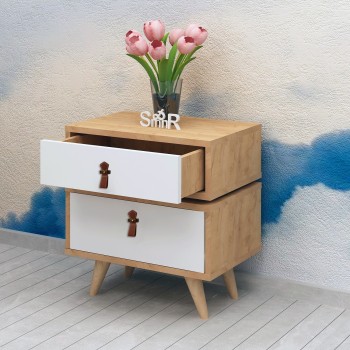 Nightstand Leija Oak
White