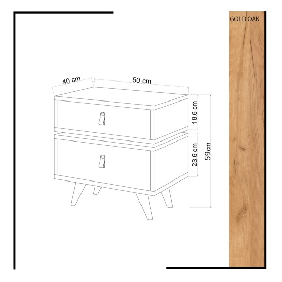 Nightstand Leija Oak
White Nightstand Leija Oak
White