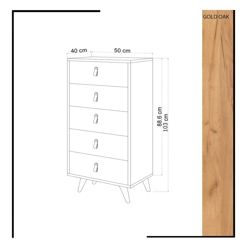 Dresser Frenzu Oak
White
