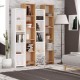 Βιβλιοθήκη - Semm Χρώμα Δρυς & Λευκό - 135x25x180εκ Βιβλιοθήκη - Semm Χρώμα Δρυς & Λευκό - 135x25x180εκ