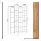 Βιβλιοθήκη - Semm Χρώμα Δρυς & Λευκό - 135x25x180εκ Βιβλιοθήκη - Semm Χρώμα Δρυς & Λευκό - 135x25x180εκ