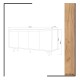 Μπουφές Nossa 140x40x86εκ - Χρώμα Λευκό Δρυς