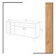 Μπουφές Lavina - Χρώμα Λευκό Δρυς -140x40x86εκ