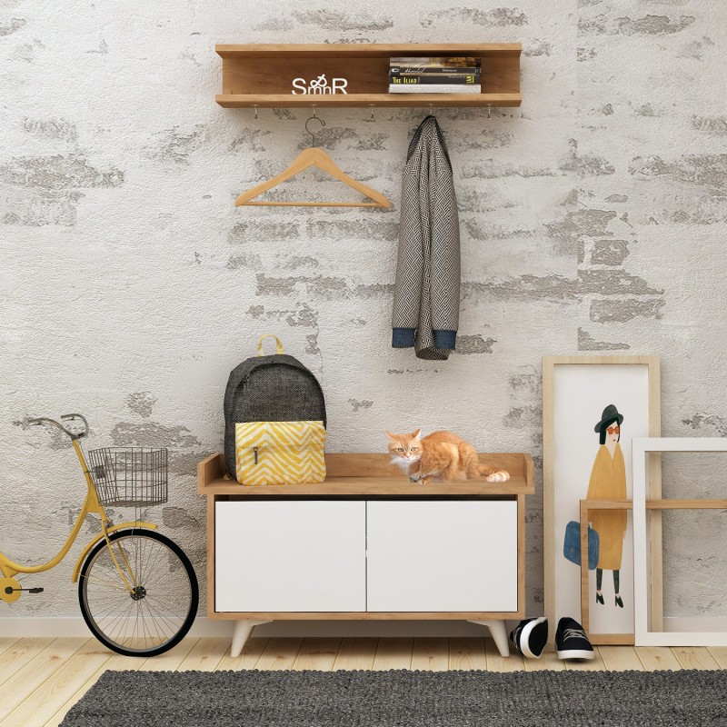 Hall Stand Arasso Oak
White