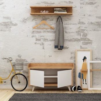 Hall Stand Arasso Oak
White