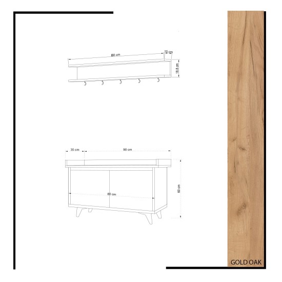 Hall Stand Arasso Oak
White Hall Stand Arasso Oak
White