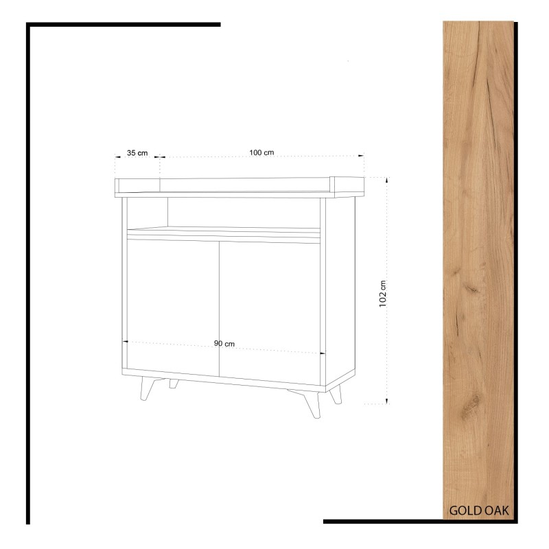 Shoe Cabinet Springa Oak
White