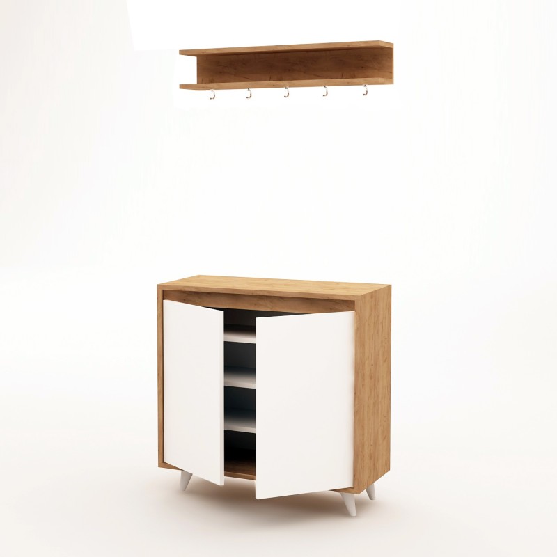 Hall Stand Obsoyo Oak
White