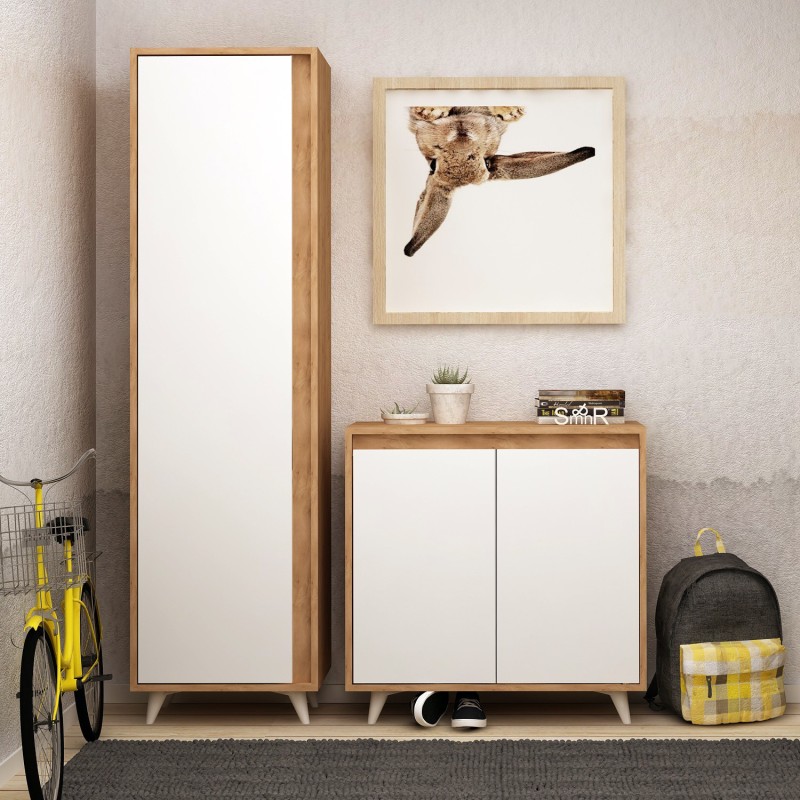 Shoe Cabinet Omninde Oak
White