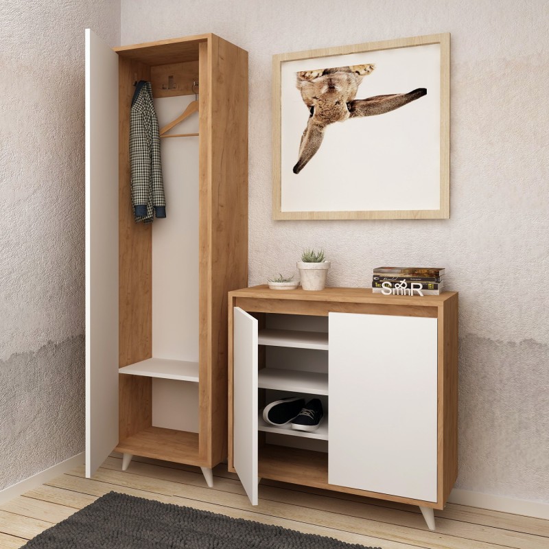 Shoe Cabinet Omninde Oak
White